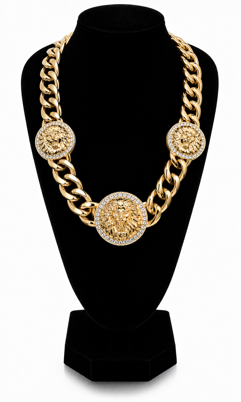 DESIGNER INSPIRIERTE Löwenkopf Halskette - Gold