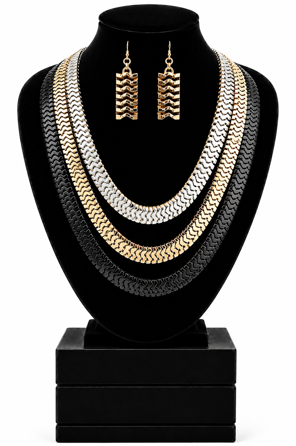 Halsketten- und Ohrringset „Monroe“