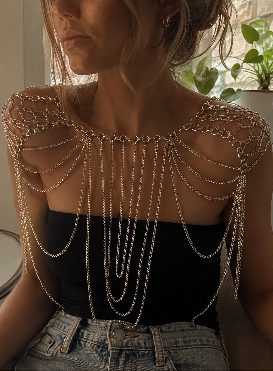 Draped Necklace Shoulder Arm Body Chain