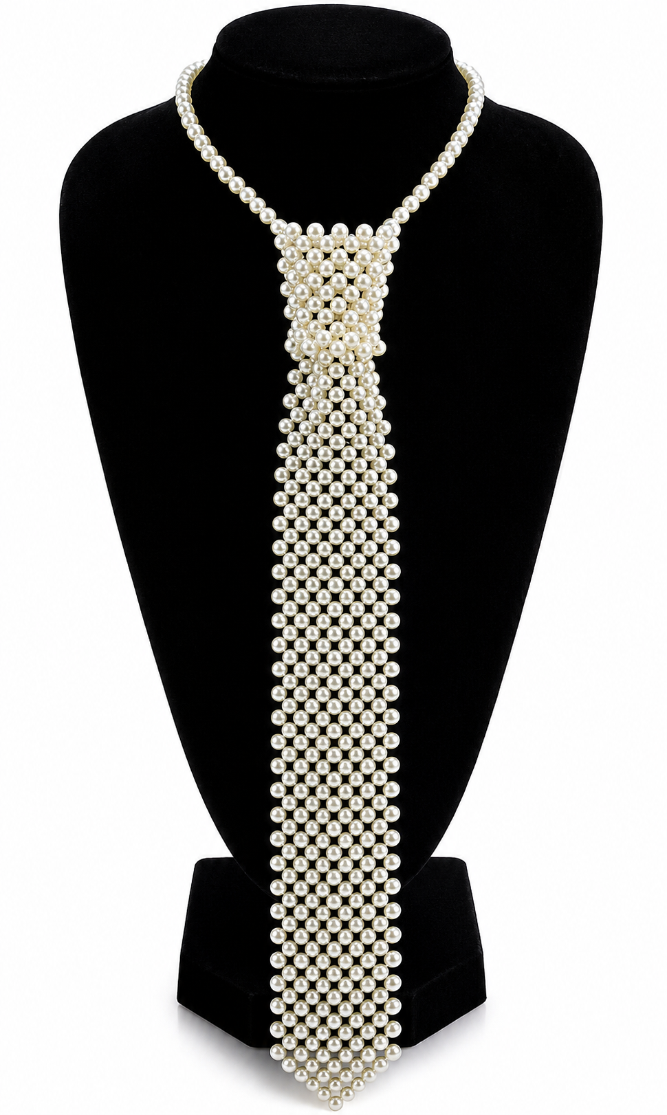 Long Pearl Neck Tie Necklace - Jewellery
