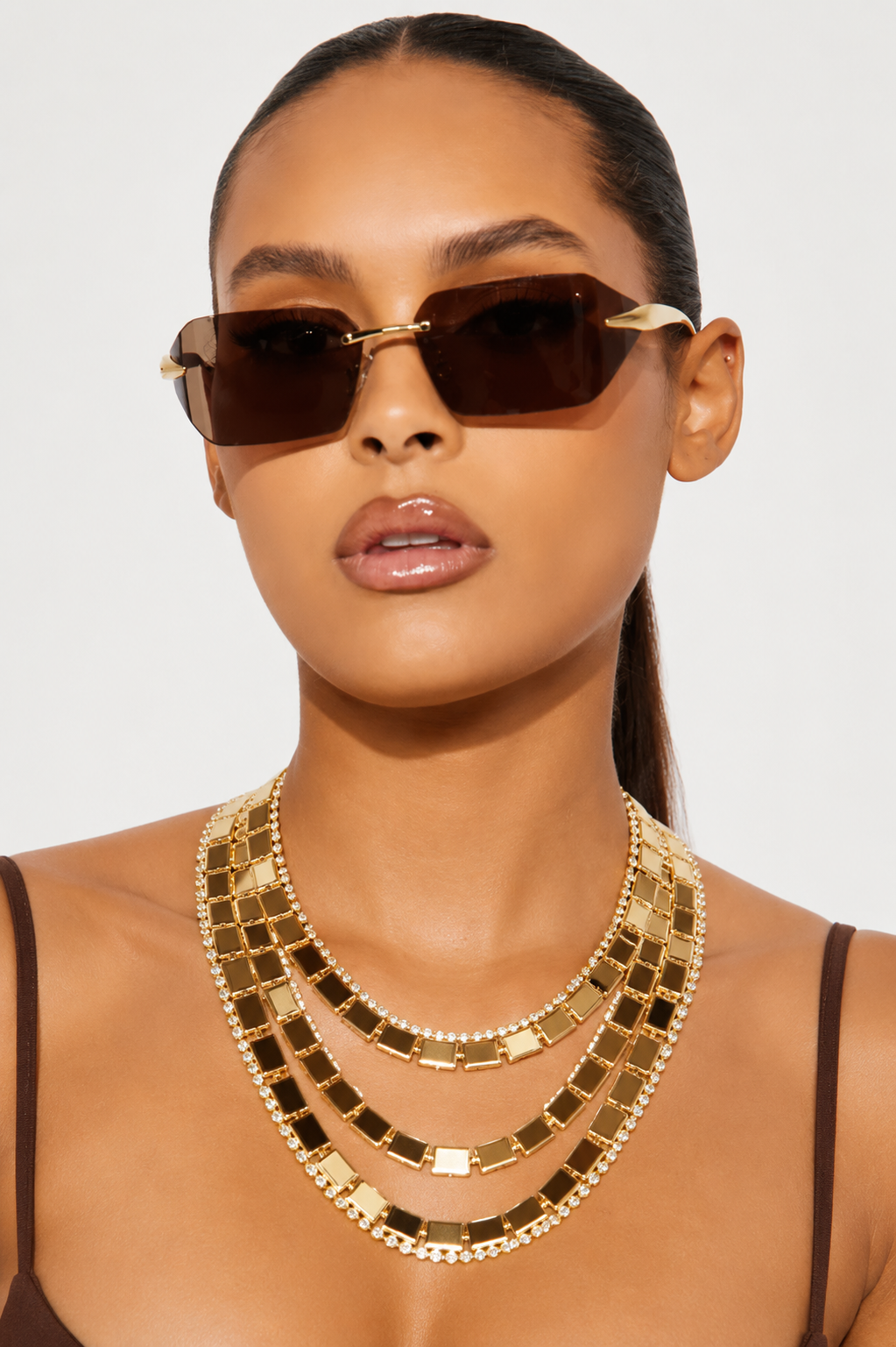 Vintage layered fashion necklace