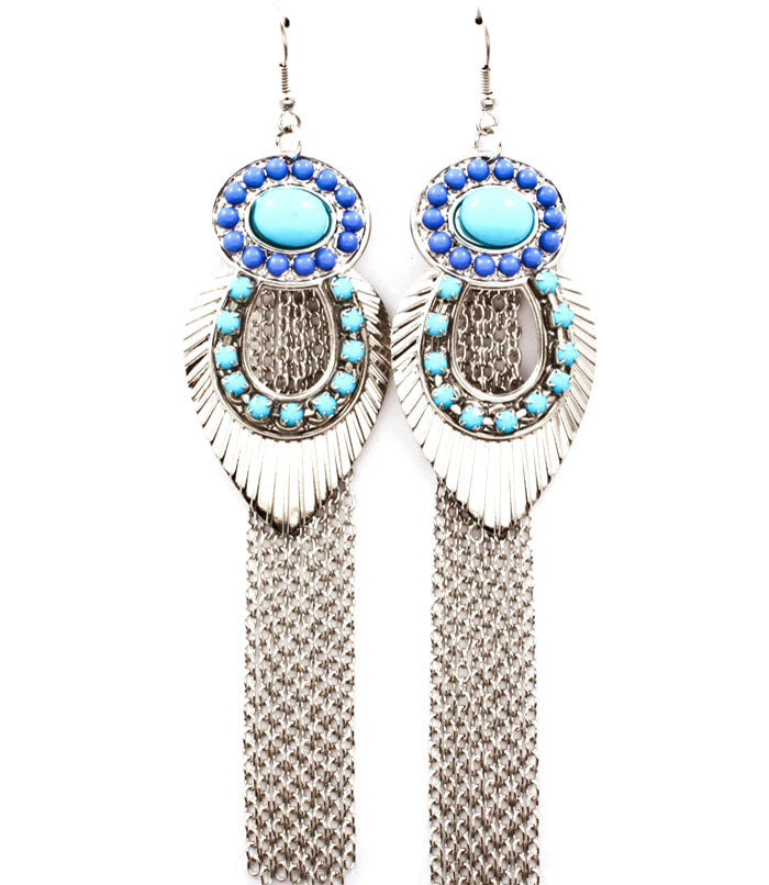 Ohrringe mit Fransen-Concho-Design