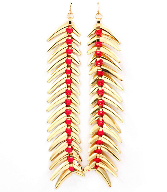 “Amber” Basketball Wives Fish Hook Earring - Fuschia