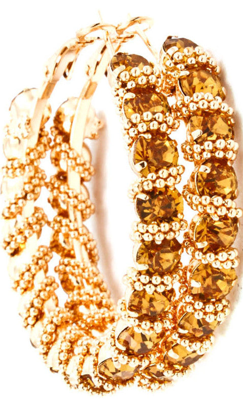 "BEYONCE" CRYSTAL STATEMENT EARRINGS