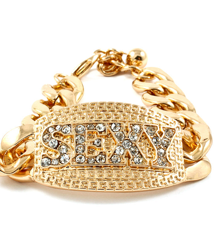 "SEXY" CRYSTAL STUDS BRACELET