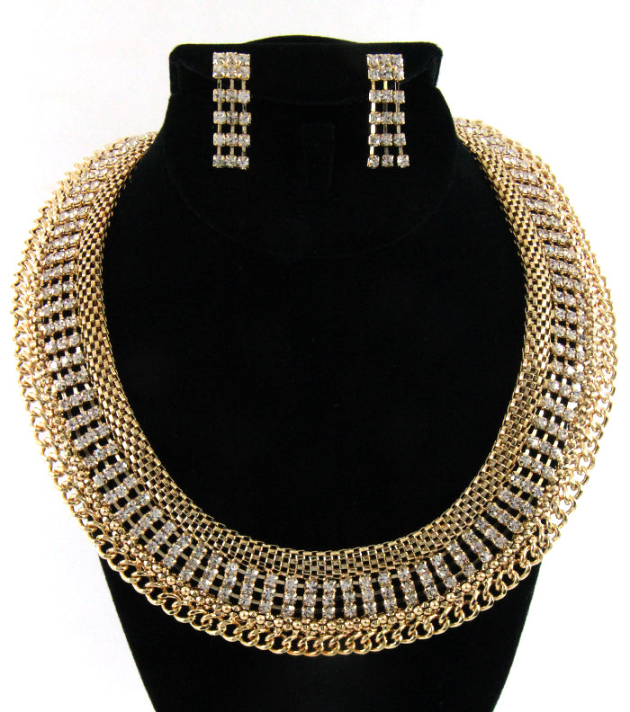 "RICH GIRL" NECKLACE AND EARRING SET