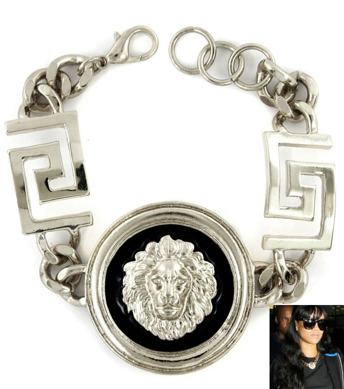 Von Prominenten inspiriertes Rihanna Löwenkopf-Armband