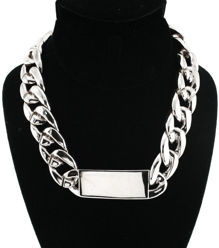 Urban Glam Statement-ID-Halskette – Gold