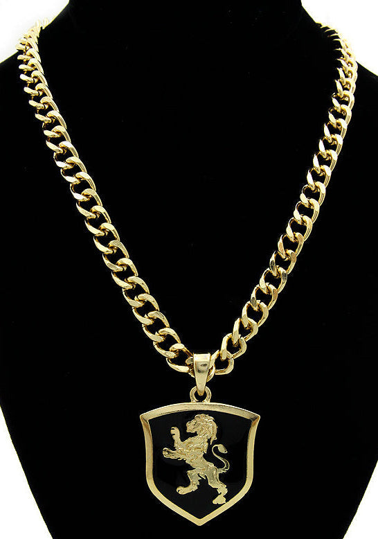 LÖWEN-DESIGN HALSKETTE, ARMBAND & OHRRING-SET