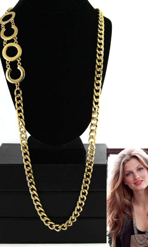 COCO LONG CHAIN NECKLACE - GOLD
