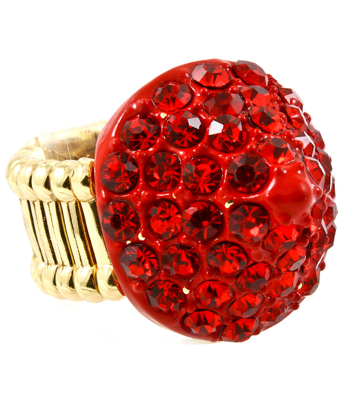 'Cassie' Verstellbarer Ring mit Kristallstein