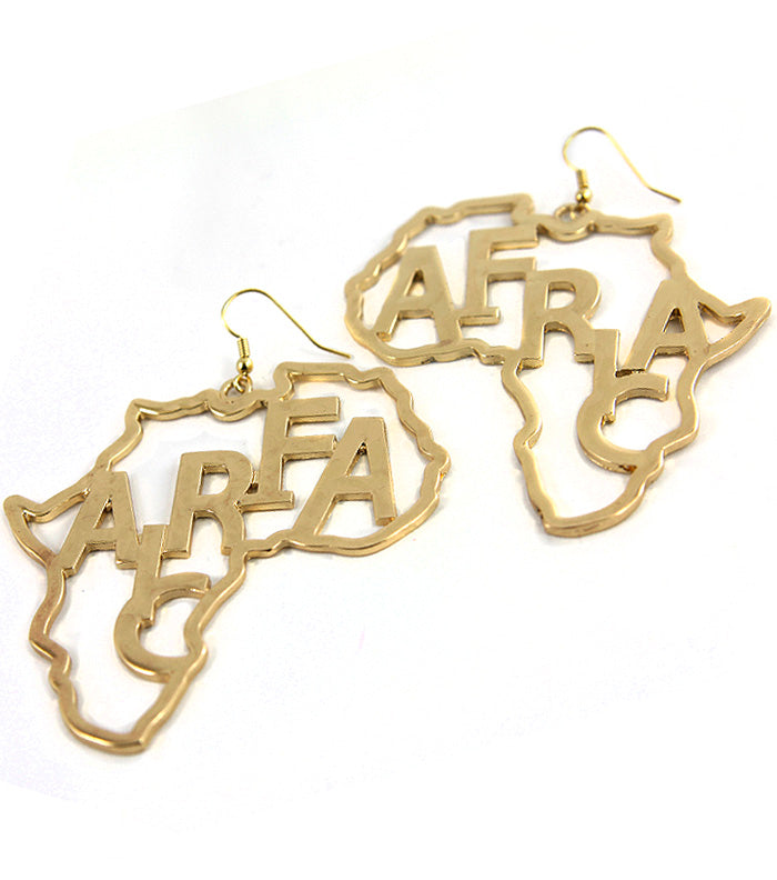 AFRICA MAP EARRINGS