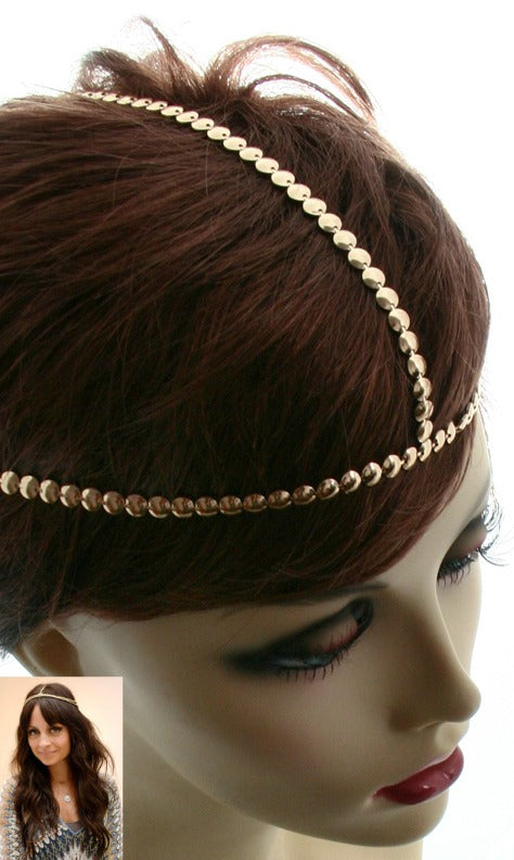 'Nicole' Urban Glam Gold HeadChain