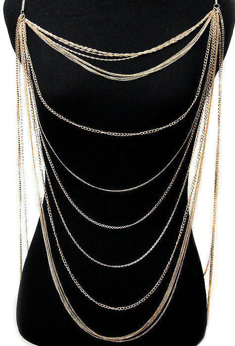 'ZARA' LAYERED BODY CHAIN - GOLD