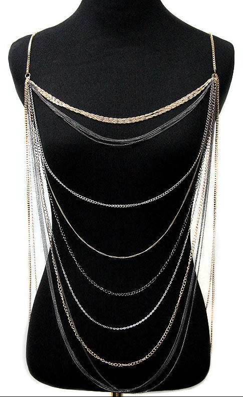 'ZARA' LAYERED BODY CHAIN - GOLD