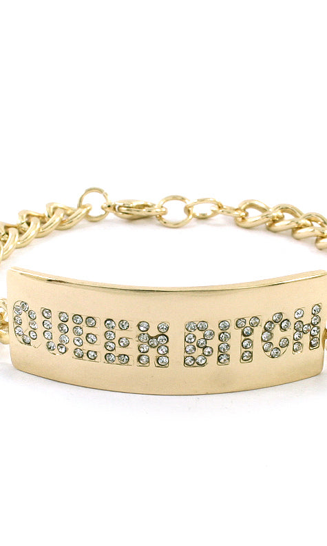 'QUEEN B' BOLD STATEMENT CRYSTAL BRACELET