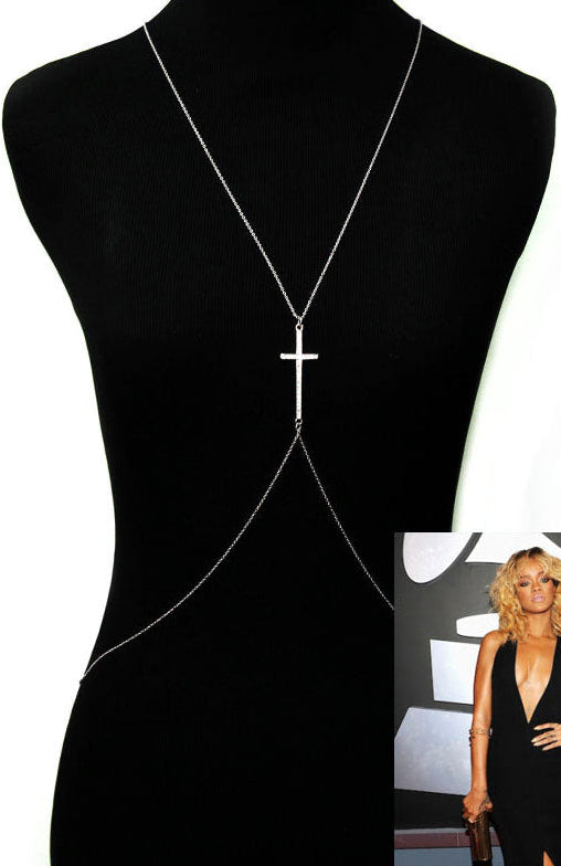 'Rihanna' Crystal Cross Body Chain