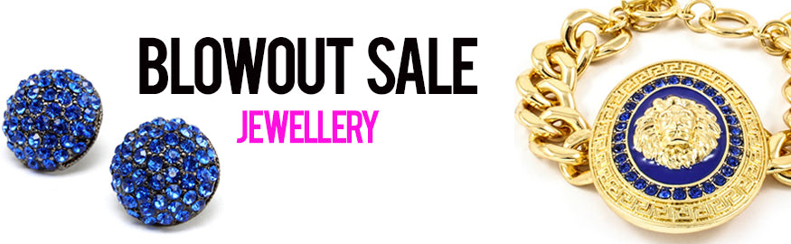 Discounted luxury jewelry collection featuring rings and necklaces on sale at House of Zalex