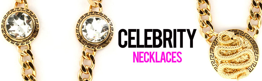 Celebrity inspired necklaces featuring trendy statement jewelry styles from House of Zalex