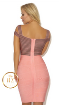 ROCHELLE OFF SHOULDER  BANDAGE DRESS