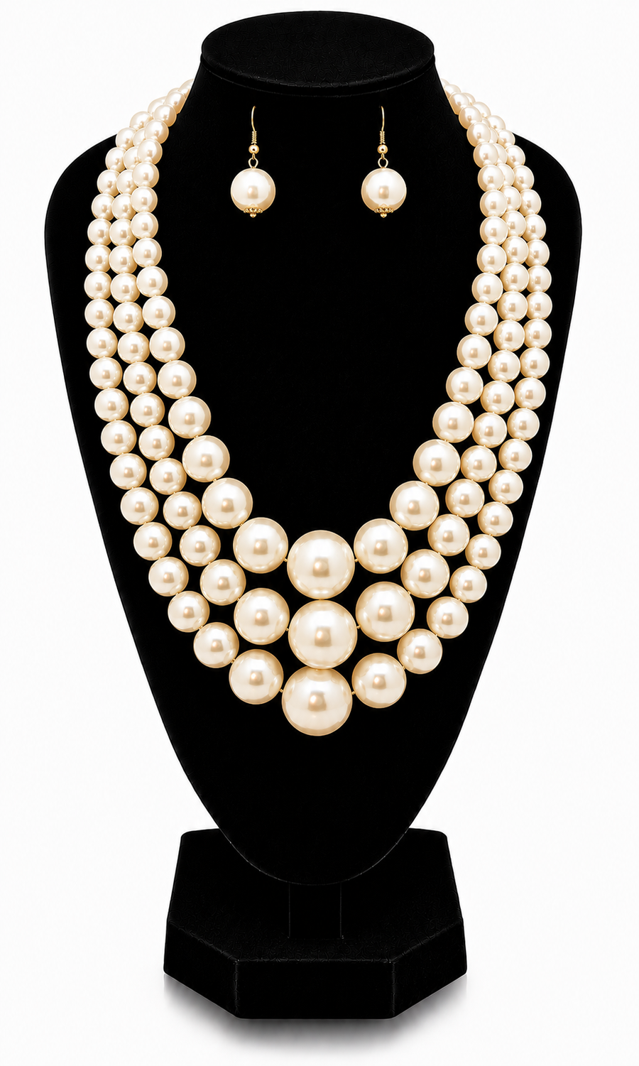 'RIRI'  URBAN GLAM PEAL NECKLACE AND EARRING SET