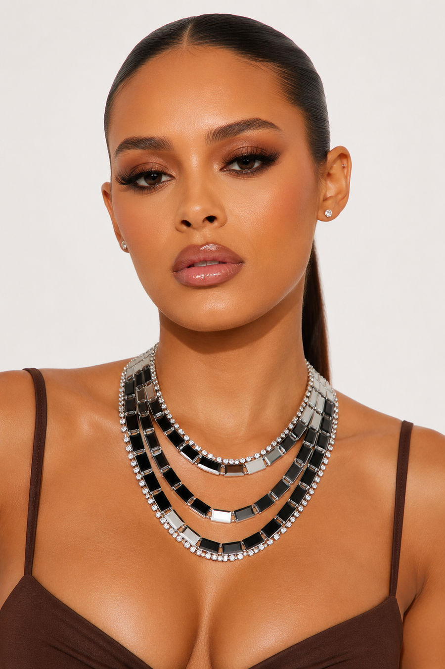 Vintage layered fashion necklace