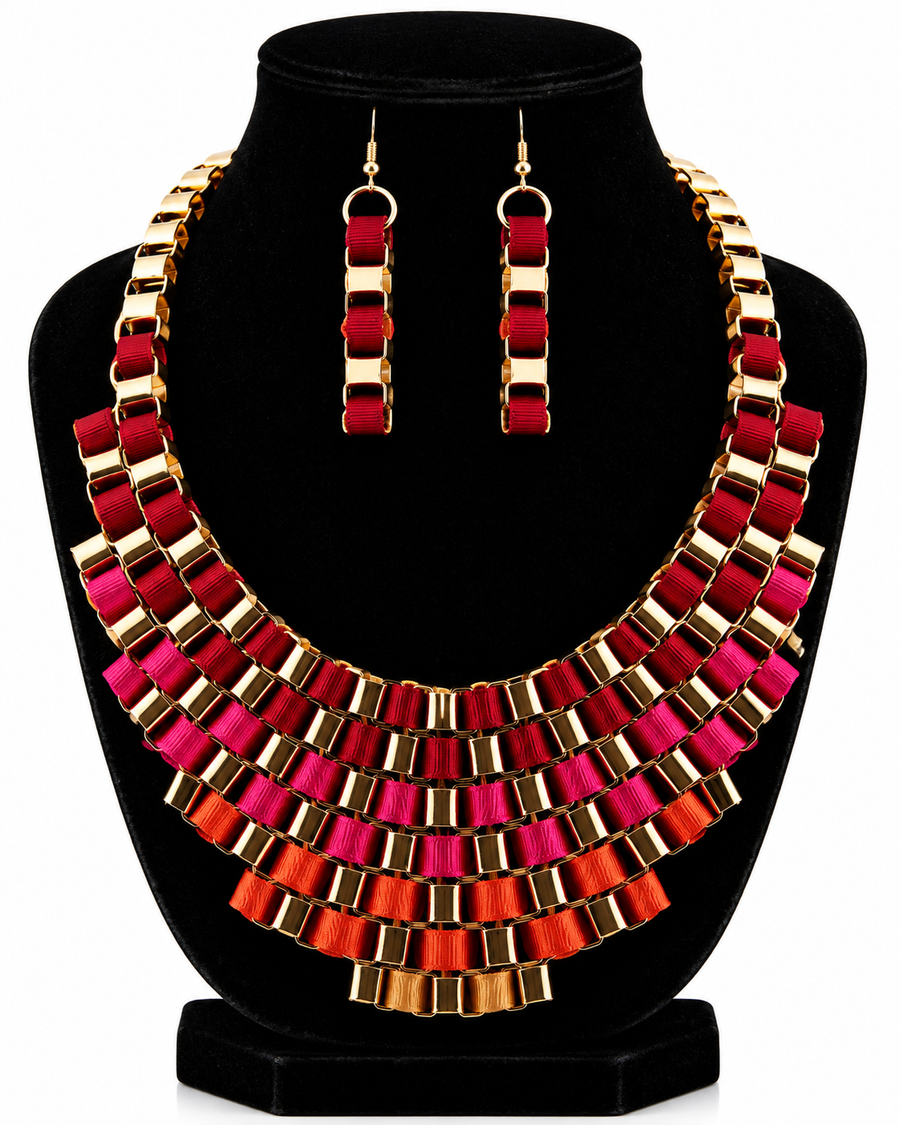 Chunky Multicolor Statement Necklace