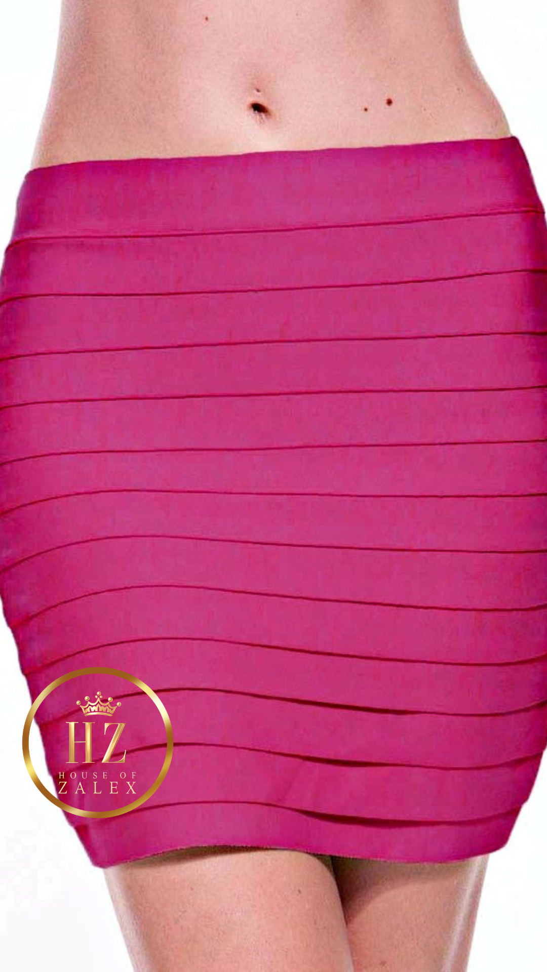 Tiered Luxe Bandage Mini Skirt