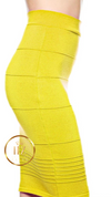 'HEIDI' BODYCON BANDAGE PENCIL SKIRT  - NAVY
