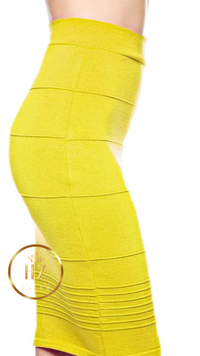 'HEIDI' BODYCON BANDAGE PENCIL SKIRT  - NAVY