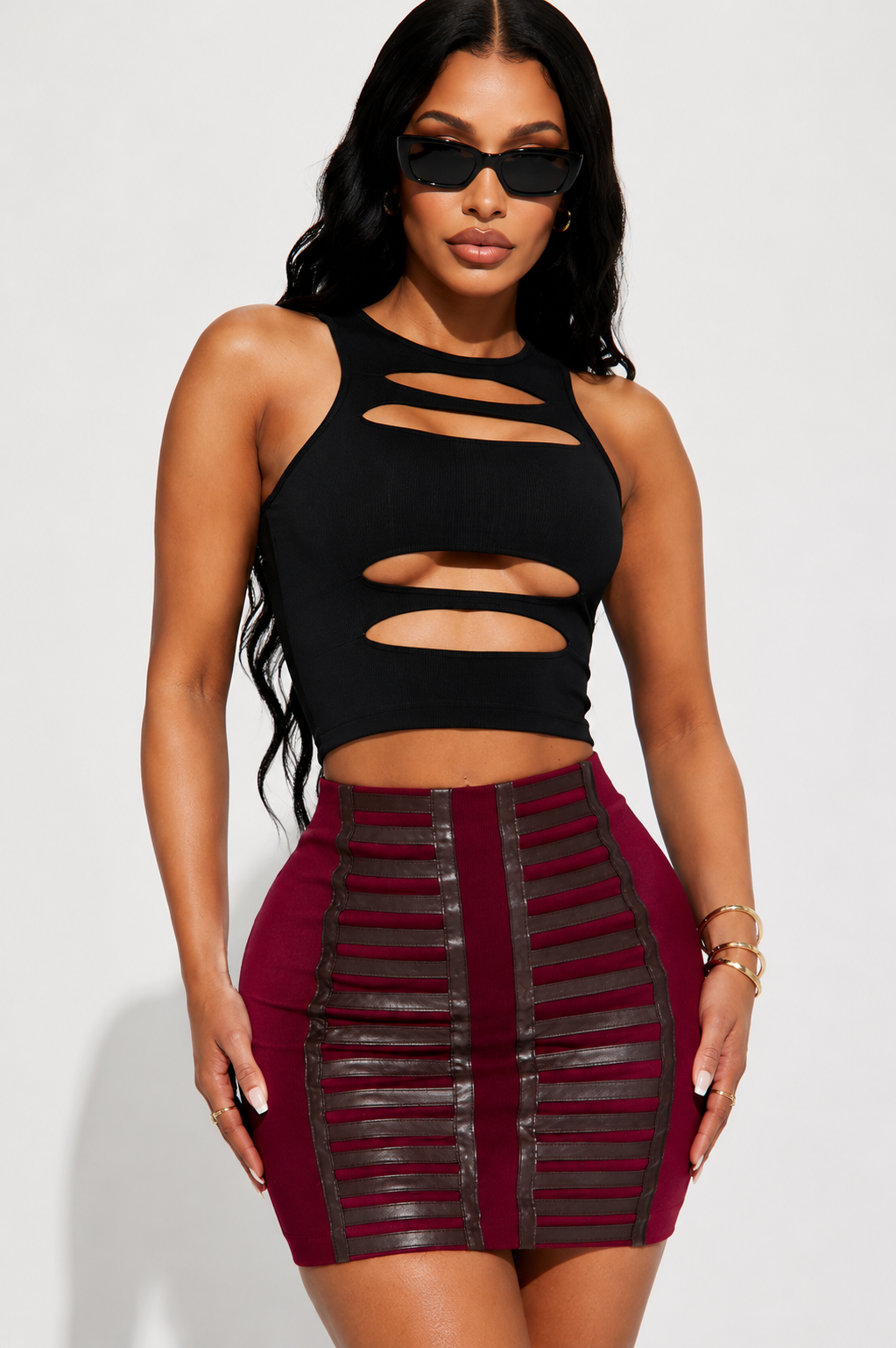 'ZINA'  BODYCON BANDAGE SKIRT