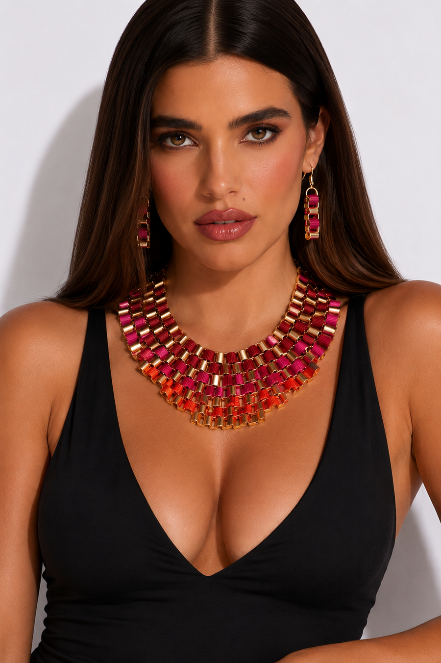 Chunky Multicolor Statement Necklace