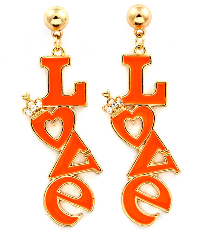 LOVE Letter Drop Earrings