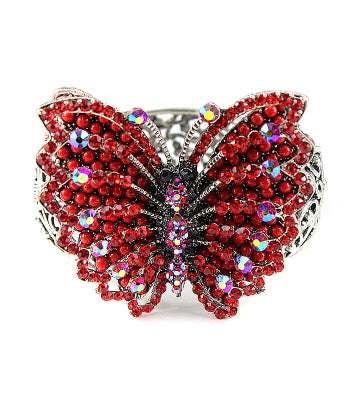 Stylish butterfly bracelet with rhinestones from House of Zalex showcasing feminine and glamorous fashion jewelry