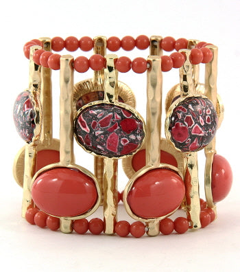Stylish earth-inspired stone bangle from House of Zalex showcasing minimalist boho fashion jewelry