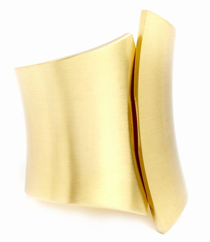 Gold cuff bangle bracelet for women by House of Zalex featuring elegant and stylish luxury jewelry design