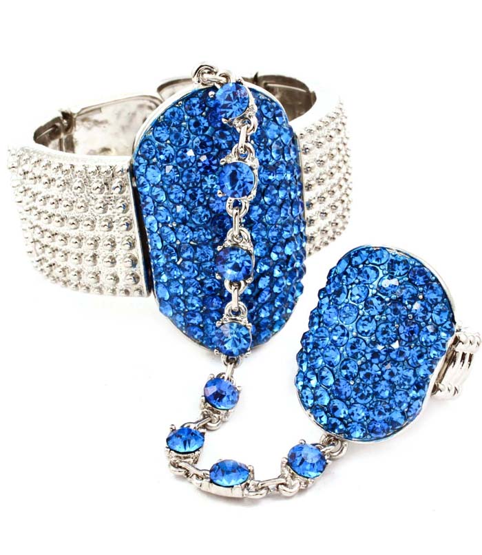 Gorgeous luminous real stone bangle for women by House of Zalex featuring elegant glowing natural stone jewelry design