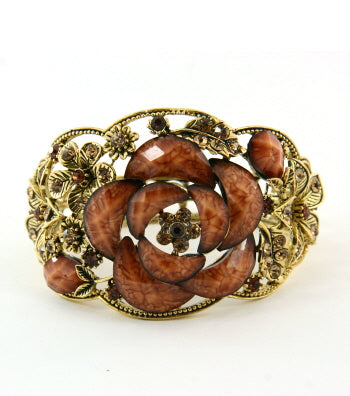 Wunderschöne Vintage-Armreifen mit Blumenmotiv