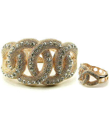 Stylish jewelry set with bangles and ring from House of Zalex showcasing modern minimalist luxury fashion accessories