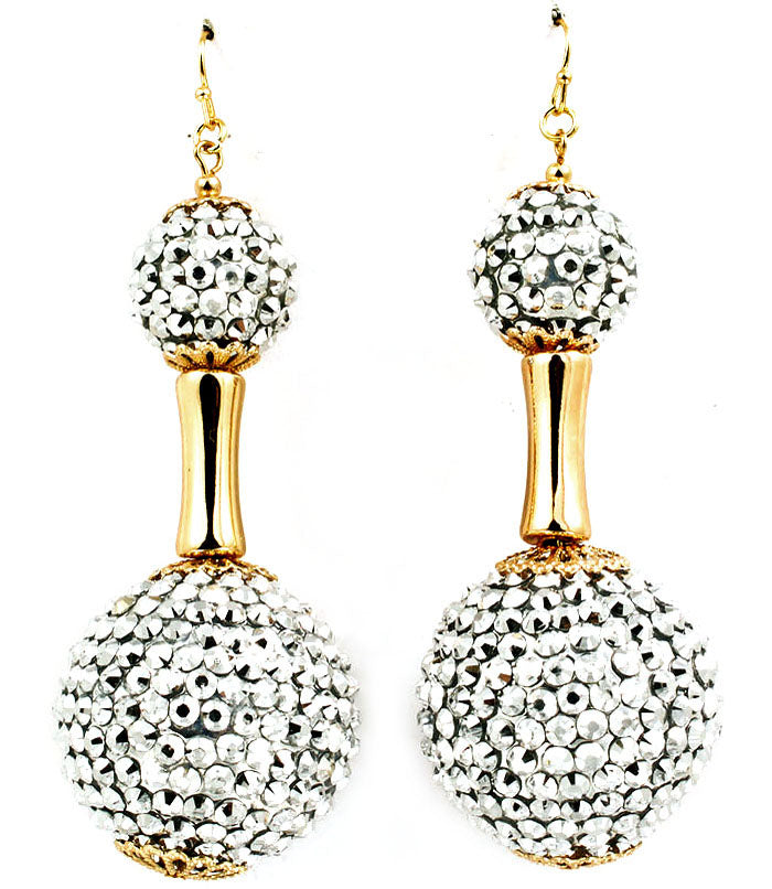 Women glass drop earrings by House of Zalex featuring elegant transparent design and stylish jewelry