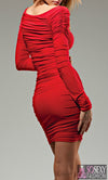 'VOGUE' LONG SLEEVE STRETCHY DRESS