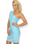 'TORI' ONE SHOULDER MESH BANDAGE DRESS