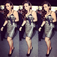 'AMANDA' LEATHERETTE STRAPLESS BANDAGE DRESS.