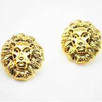 Stylish gold animal lion earrings from House of Zalex showcasing luxury statement fashion jewelry for women