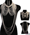 “BEYONCE”  3 in 1  MULTI LAYERED BODY CHAIN AND EARRING SET