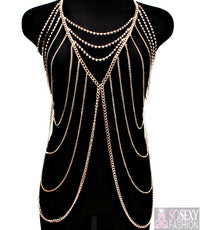 'Vixen' Crystal Stud Layered Body Chain