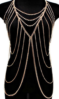 'Vixen' Crystal Stud Layered Body Chain