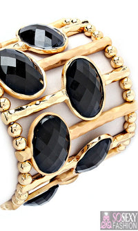 “Jade” Exotic Black Stretch Bracelet