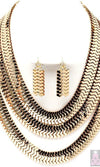 “Monroe” Layered Necklace and Earring Set