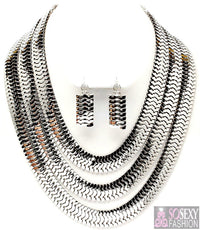 “Monroe” Layered Necklace and Earring Set